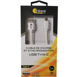 Câble de CHARGE et SYNCHRONISATION USB Type-C 1m Oléane key