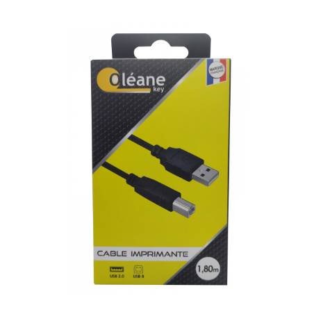 Câble d'imprimante USB 2.0 vers USB B - 1.80 m Oléanekey