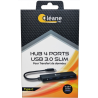 HUB 4 ports USB 3.0 slim Type-C Oléane key