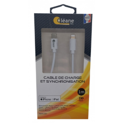 Câble de CHARGE et SYNCHRONISATION Type-C vers Lightning certifié MFI Apple 1m Oléane key