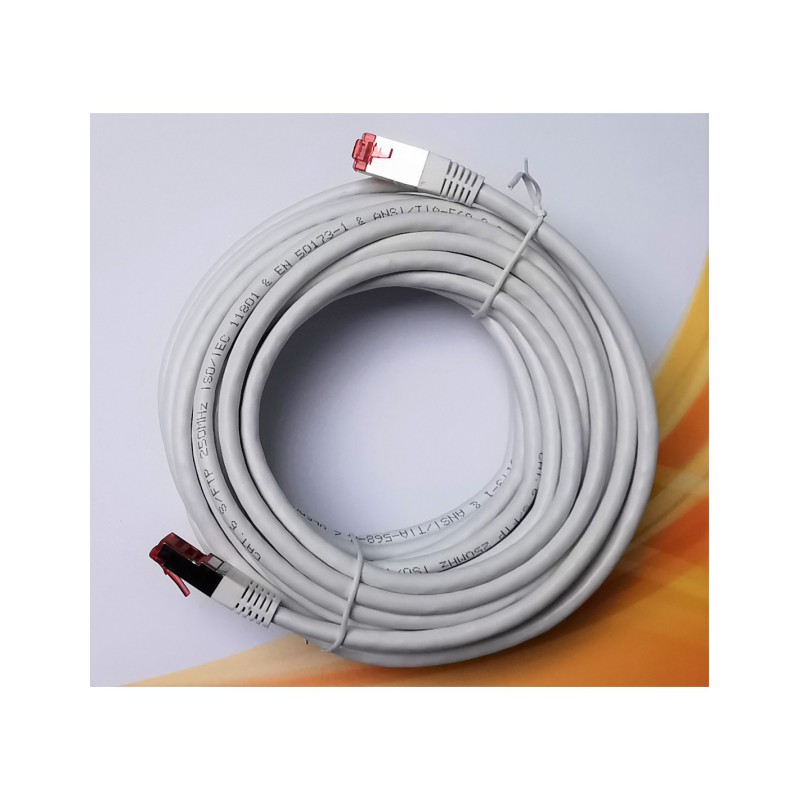 RJ45 CAT-6 SFTP 10m cuivre blindé droit