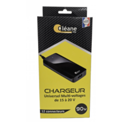 Chargeur Universel Multi-voltages 90W Noir Oléane key