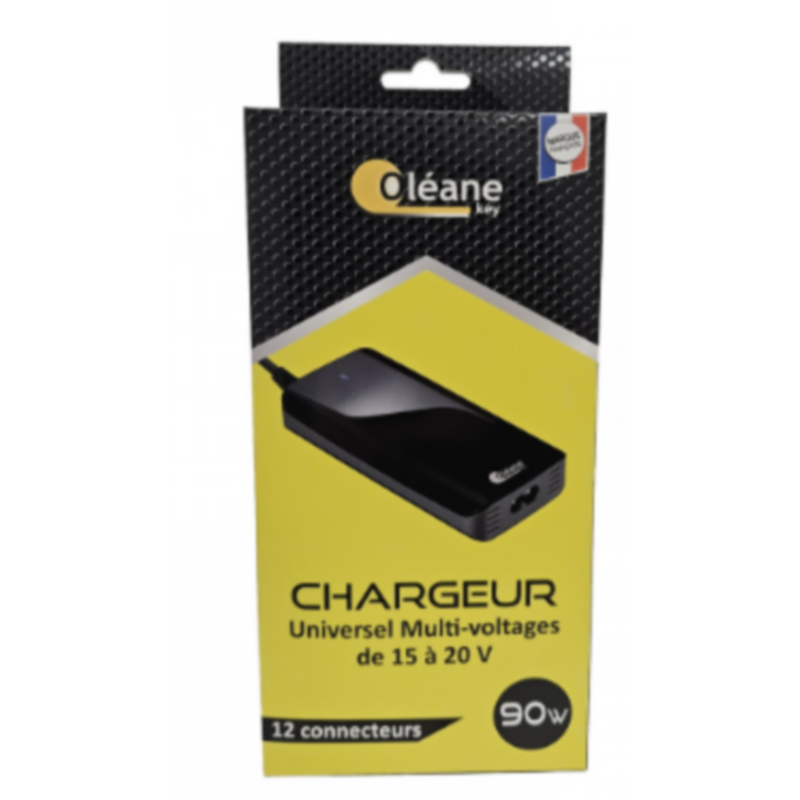 Chargeur Universel Multi-voltages 90W Noir Oléane key