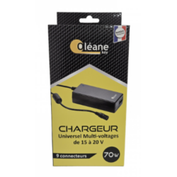 Chargeur Universel Multi-voltages 70W Noir Oléane key
