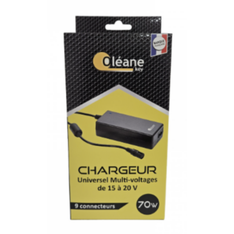 Chargeur Universel Multi-voltages 70W Noir Oléane key