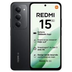 Xiaomi Redmi 15 5G Noir (4 Go / 128 Go)