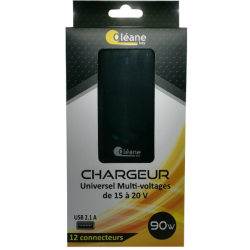 Chargeur Universel Multi-voltages 90W Noir Oléane key